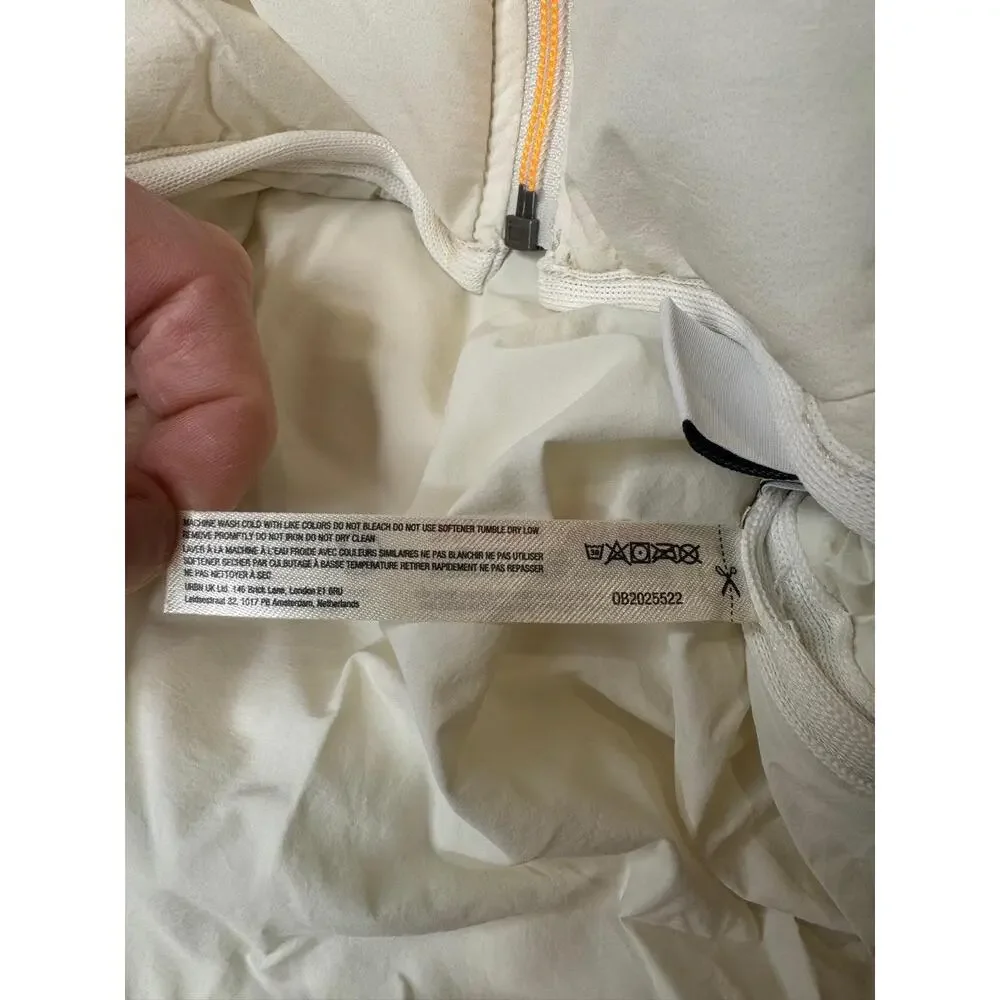 Free People x Hatch Multicolored Ivory Chevron Combo Maternity Puffer Jacket S - Picture 5 of 16